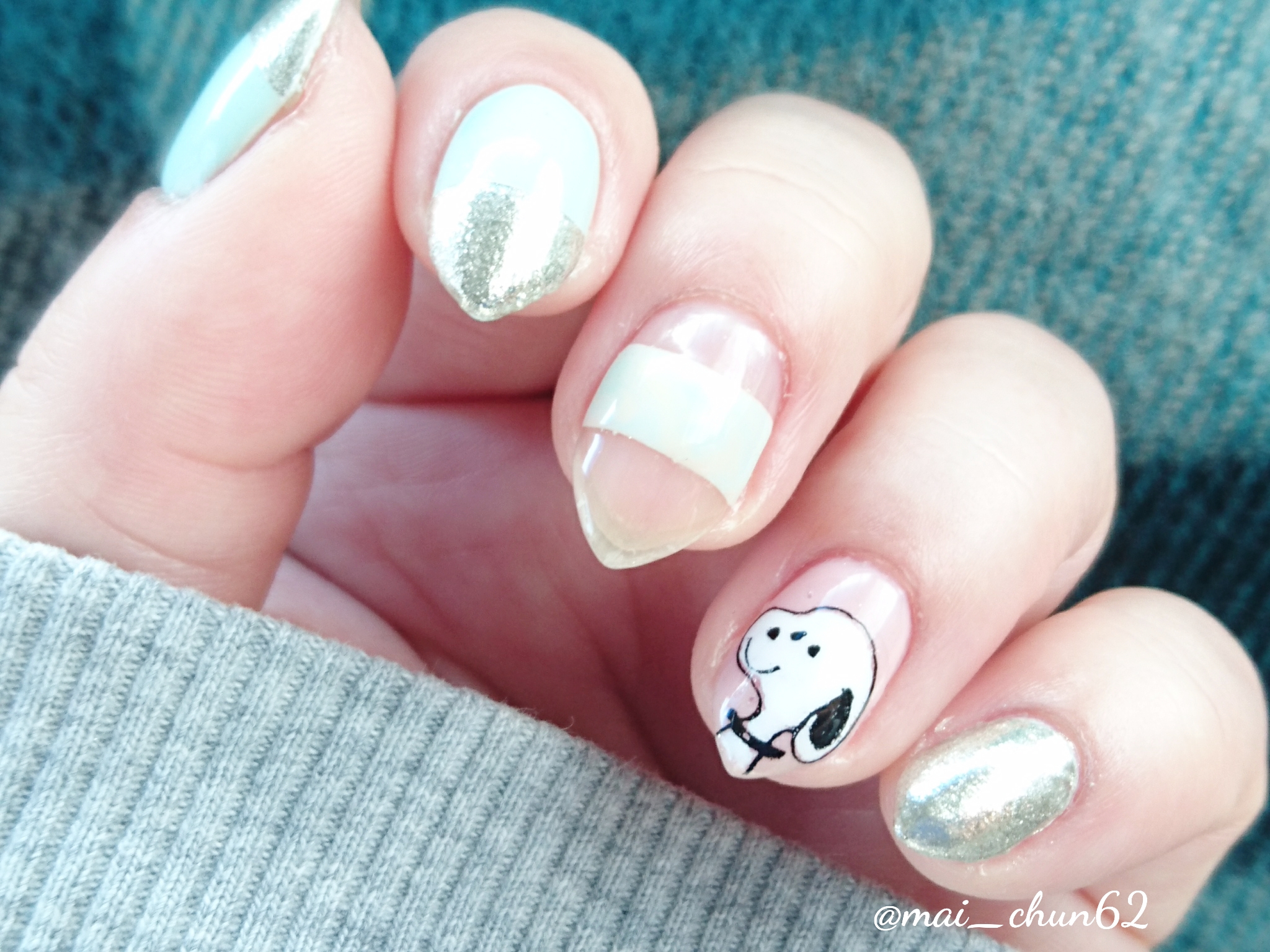 春先取り スヌーピーネイル 気まぐれネイル日和 春先取り スヌーピーネイル 気まぐれネイル日和