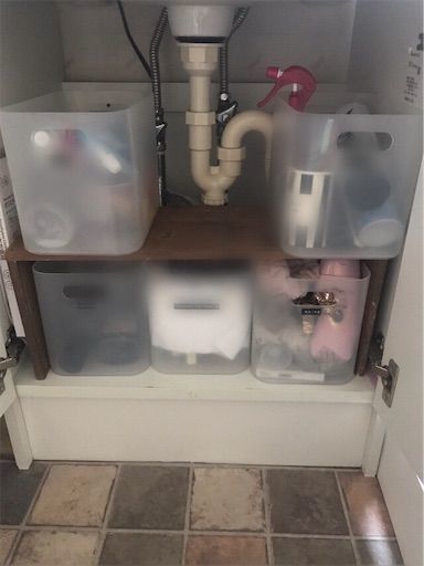 洗面所収納　収納のその後　収納アイディア　定点観測