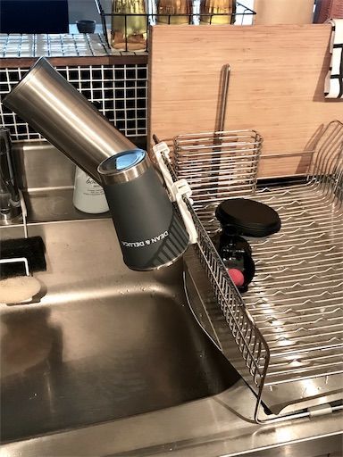 ボトル用　水切り　セリア新商品　水筒水切り