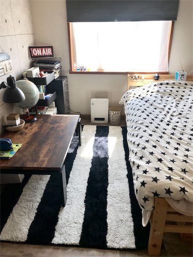 ボーダーラグ ラグマット 子供部屋 モノトーンラグ