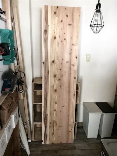 キッチンDIY　リンゴ箱　食器棚