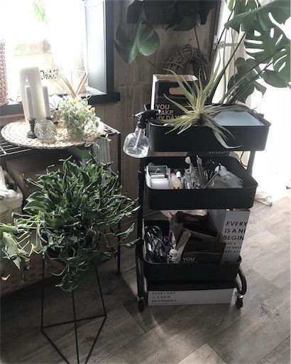 ワゴン　山善　バスケットトローリー