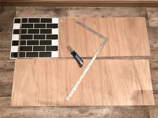 賃貸DIY　キッチン　タイルシール