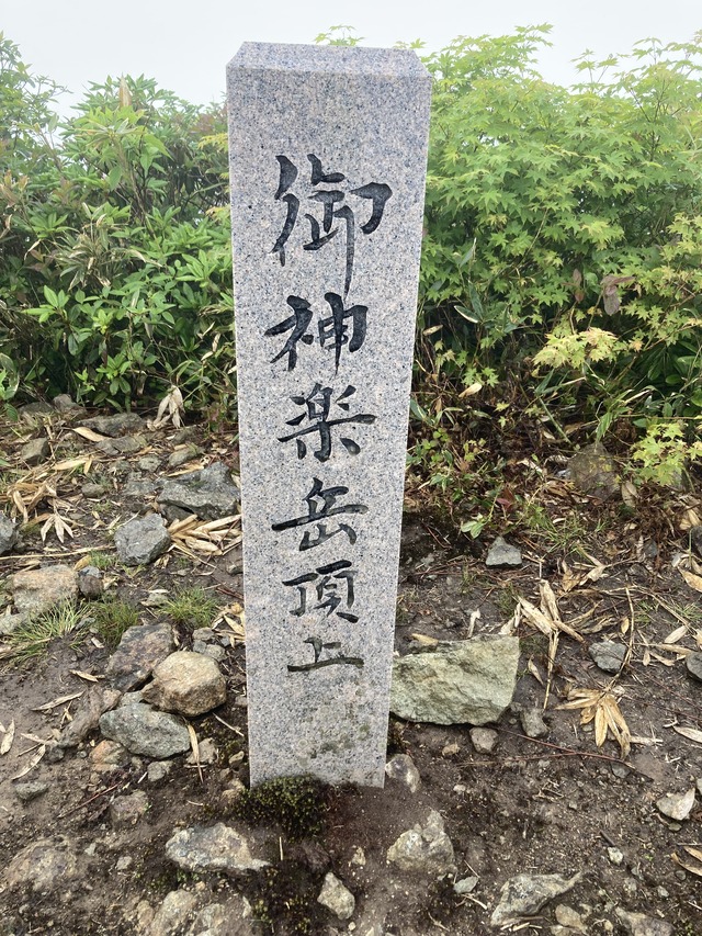 30山頂、残念ながらガスで視界無し