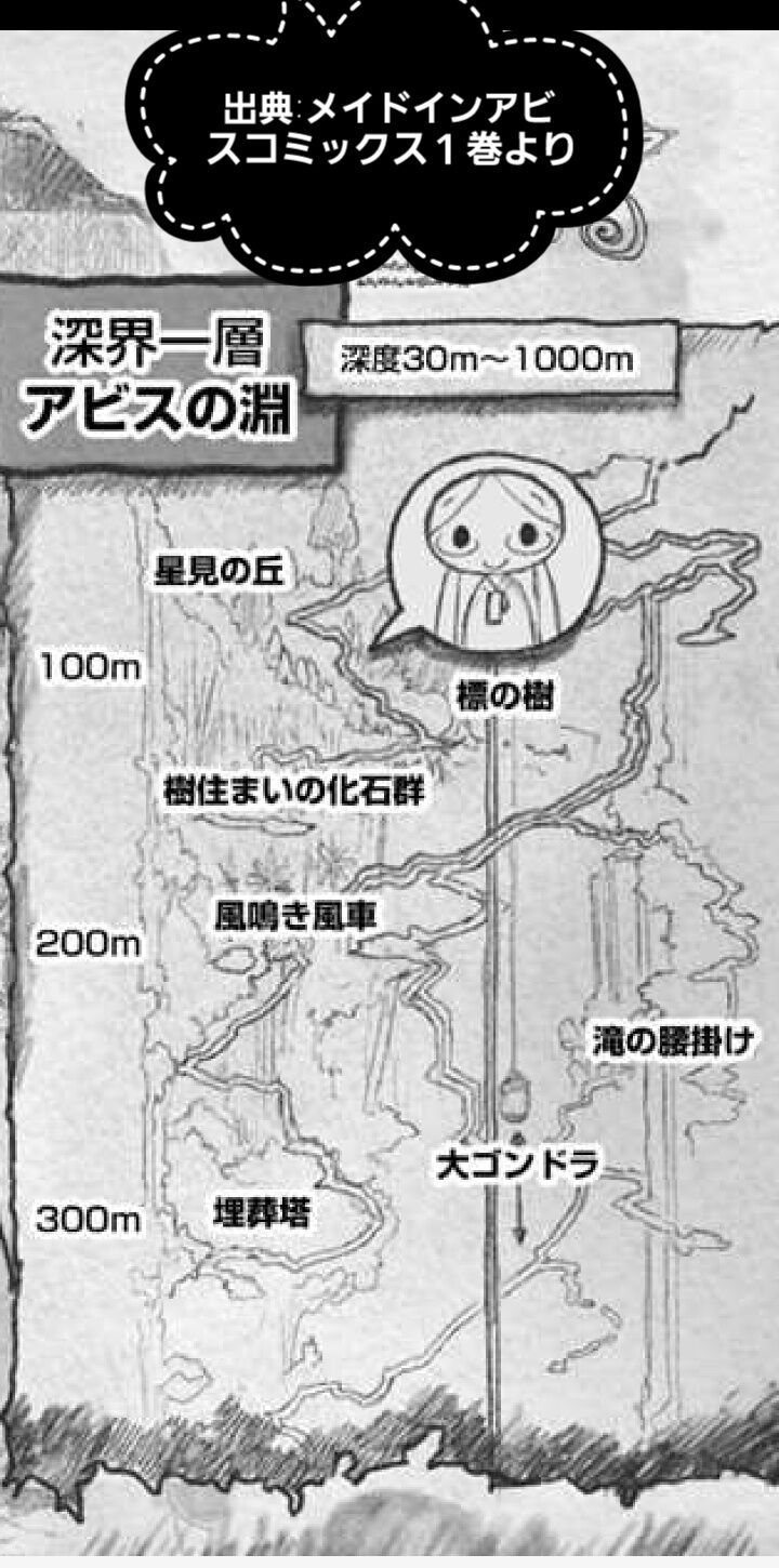 1/6まで】メイドインアビス 奈落見取り図 B2ポスター&マグネット3個