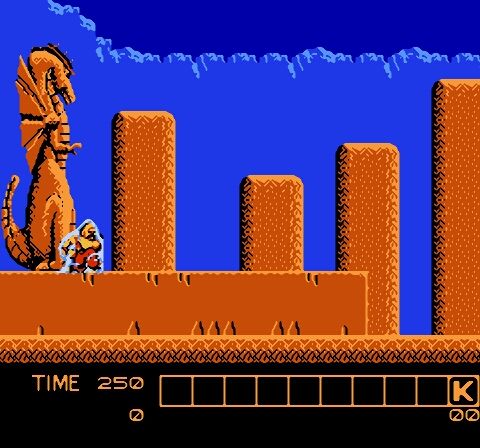 ハゲが炎を連射するバカゲー カルノフ で遊ぼう ナムコの古いチラシ見てたらついプレイしたくなって もゲつぶ 元ゲーム情報サイト編集者のつぶやき