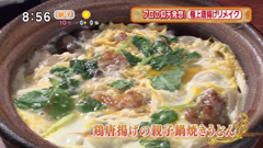 なすび亭 【鶏唐揚げの親子鍋焼きうどん】