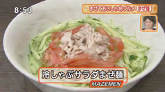 自家製麺ほうきぼし 【冷しゃぶサラダまぜ麺】