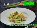 アスパラと干しエビの炒め物