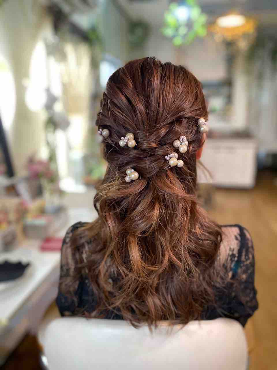 秋ヘアアレンジ ハーフアップ 結婚式ヘアのご相談もcobacoへお任せください 北千住cobaco 北千住で1番可愛いヘアセット ヘアメイク 着物着付けのご相談はお気軽に Byconseils Beaute Cobaco