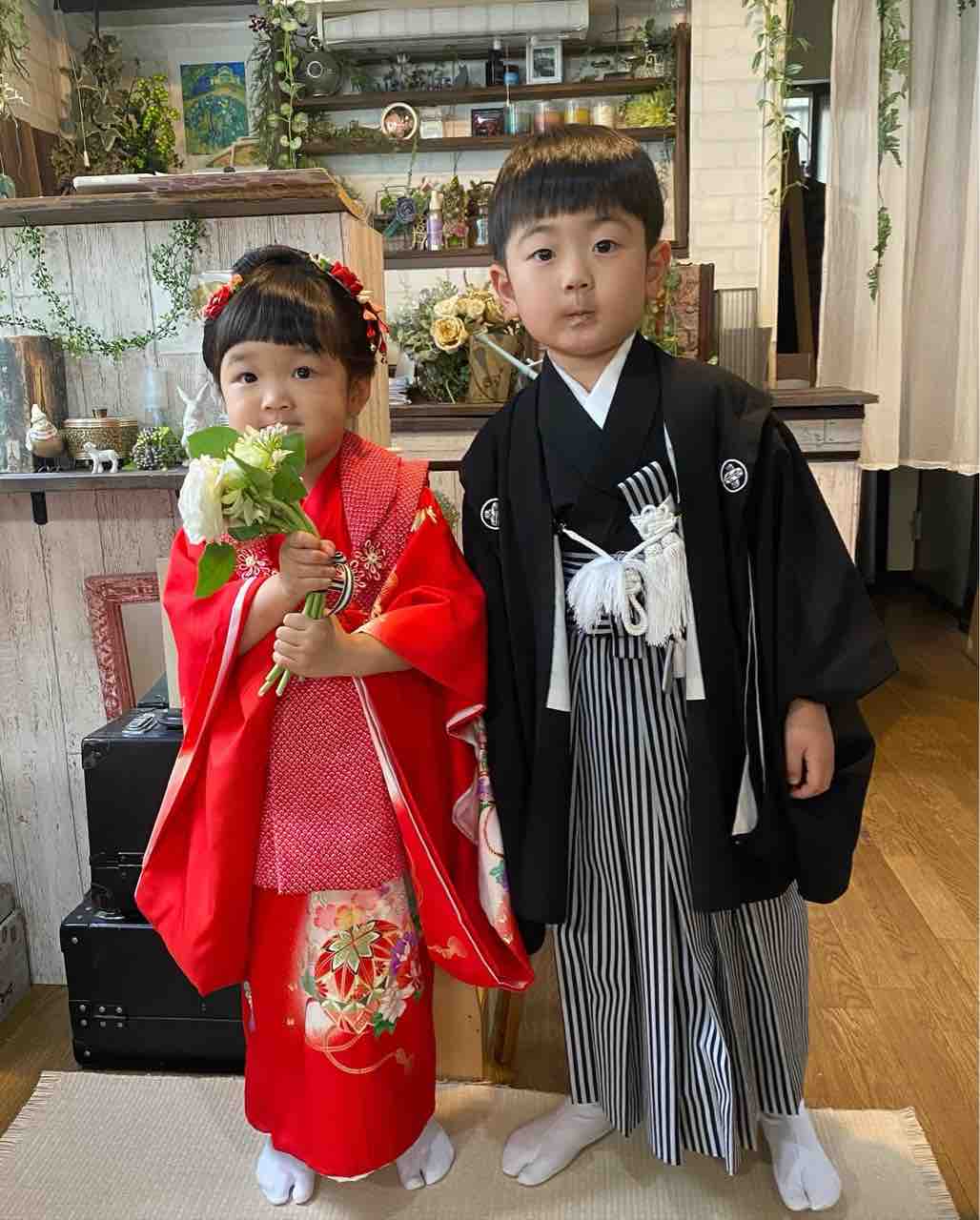 足立区北千住で七五三着付け・3歳様新日本髪!5歳男の子袴着付け 足立区北千住で七五三着付け・3歳様新日本髪!5歳男の子袴着付け