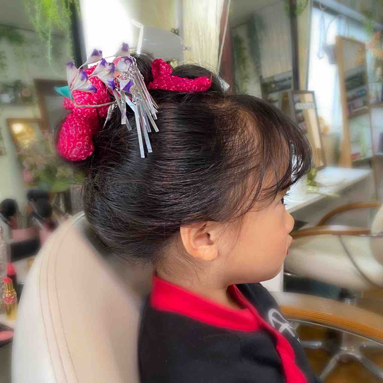 北千住で日本髪 ３歳さまの七五三 北千住cobacoからのbeauty Advice