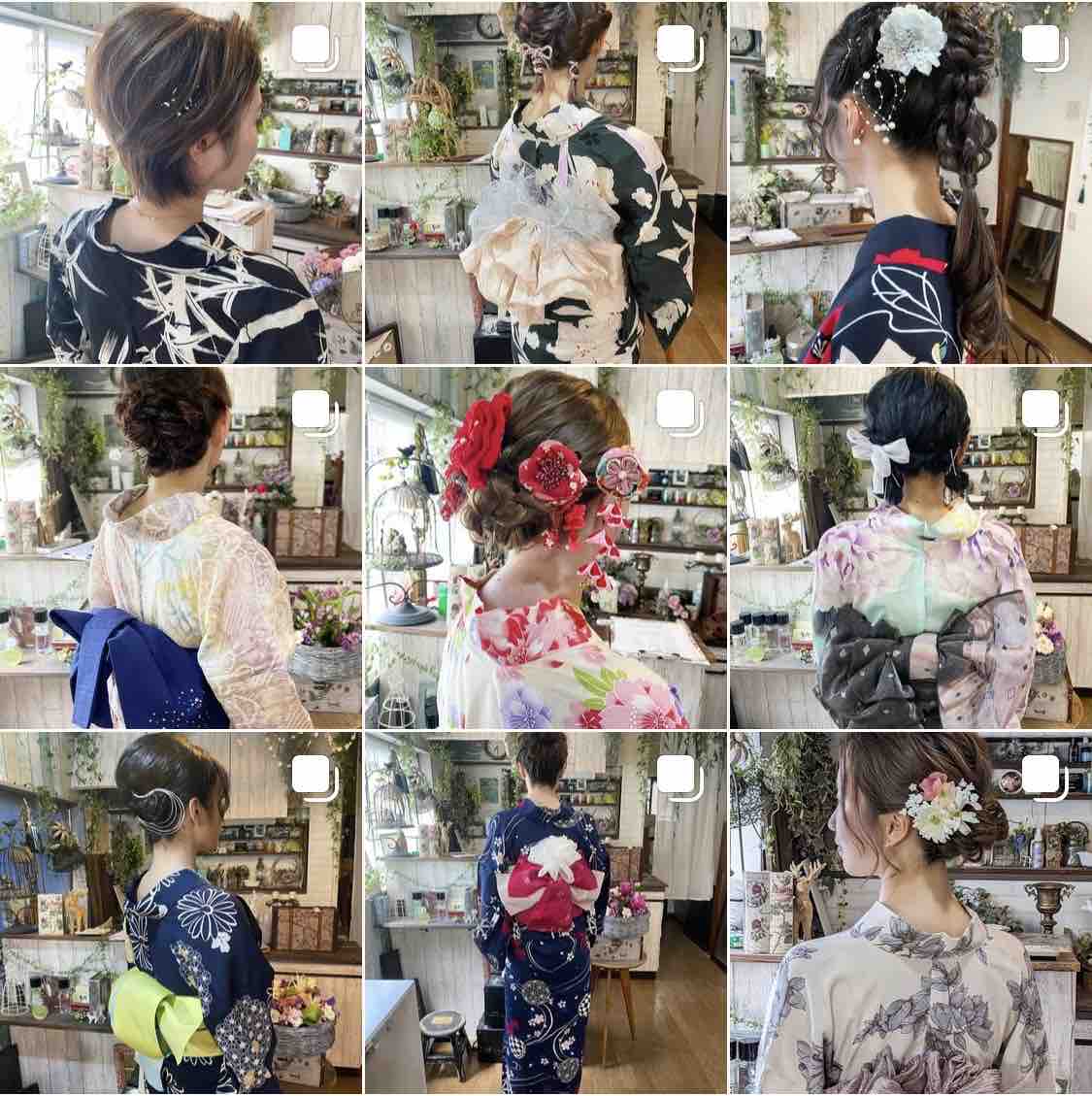 2024年トレンド浴衣ヘアアレンジ♡浴衣ヘアセット♡浴衣着付けの