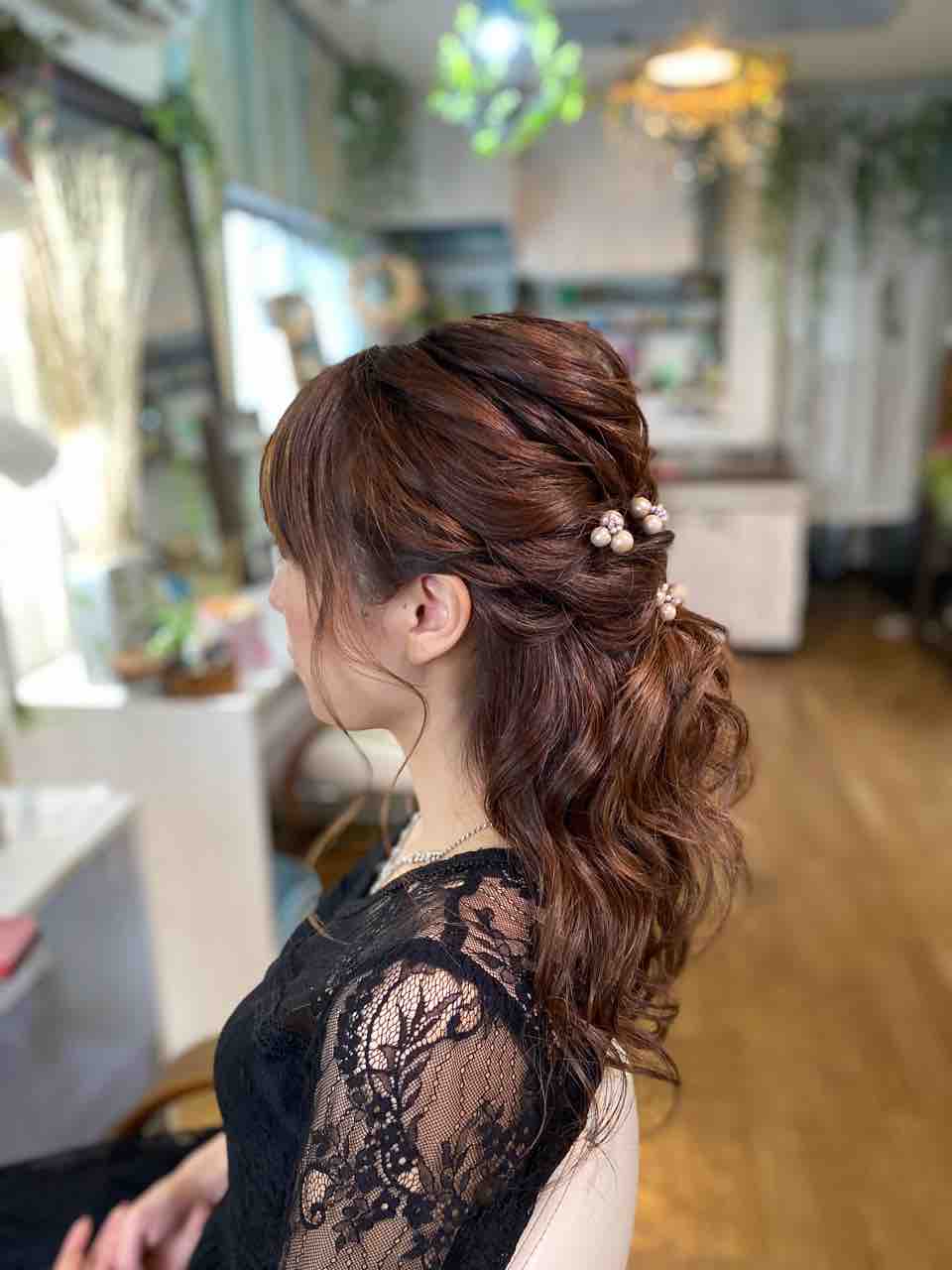 秋ヘアアレンジ ハーフアップ 結婚式ヘアのご相談もcobacoへお任せください 北千住cobaco 北千住で1番可愛いヘアセット ヘアメイク 着物着付けのご相談はお気軽に Byconseils Beaute Cobaco