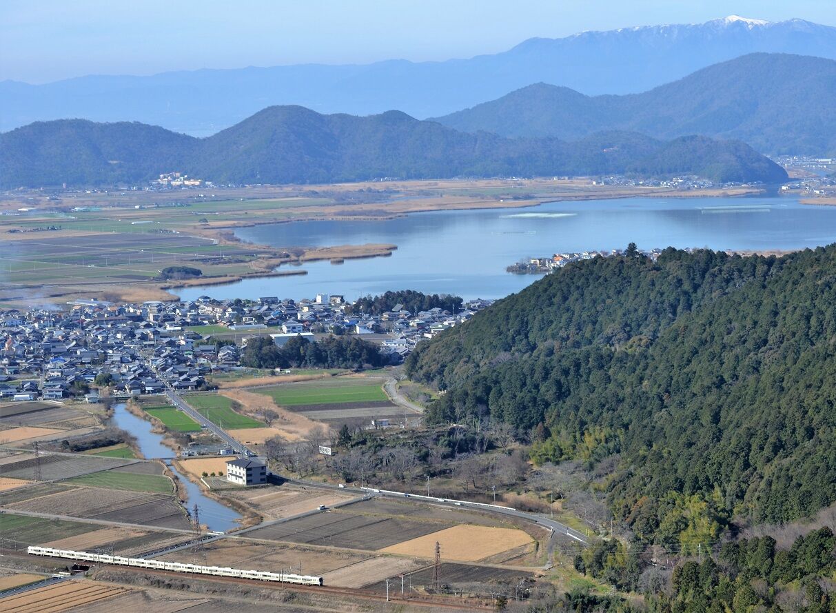花と緑と 鉄路百景 信長の野望 繖山からの大展望 上