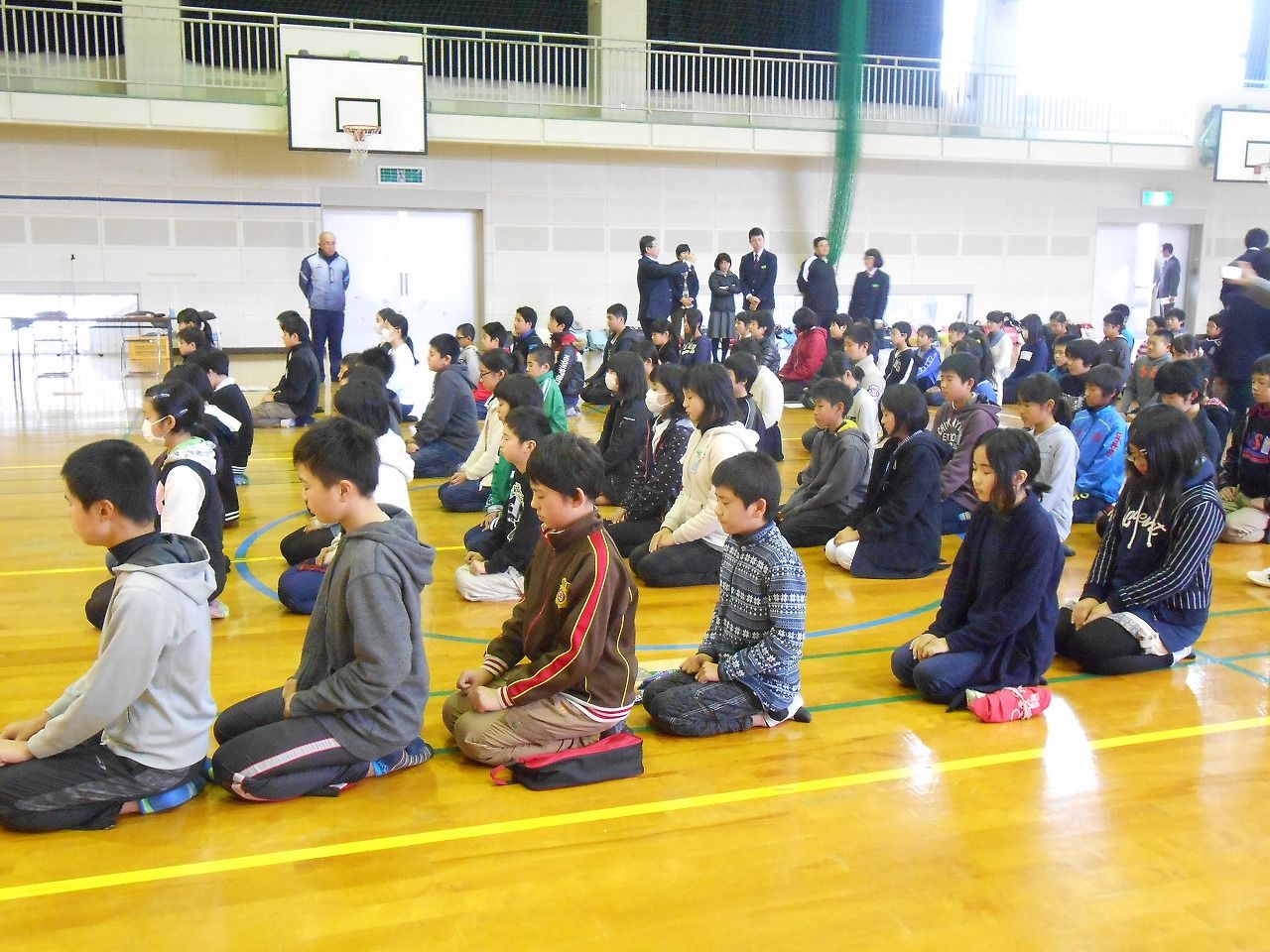 啓成中入学説明会 牧ブロ