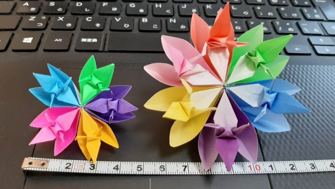 5 の折り紙で鶴の花 Makkotyannのブログ