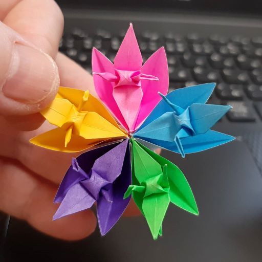 5 の折り紙で鶴の花 Makkotyannのブログ 5 の折り紙で鶴の花 Makkotyannのブログ