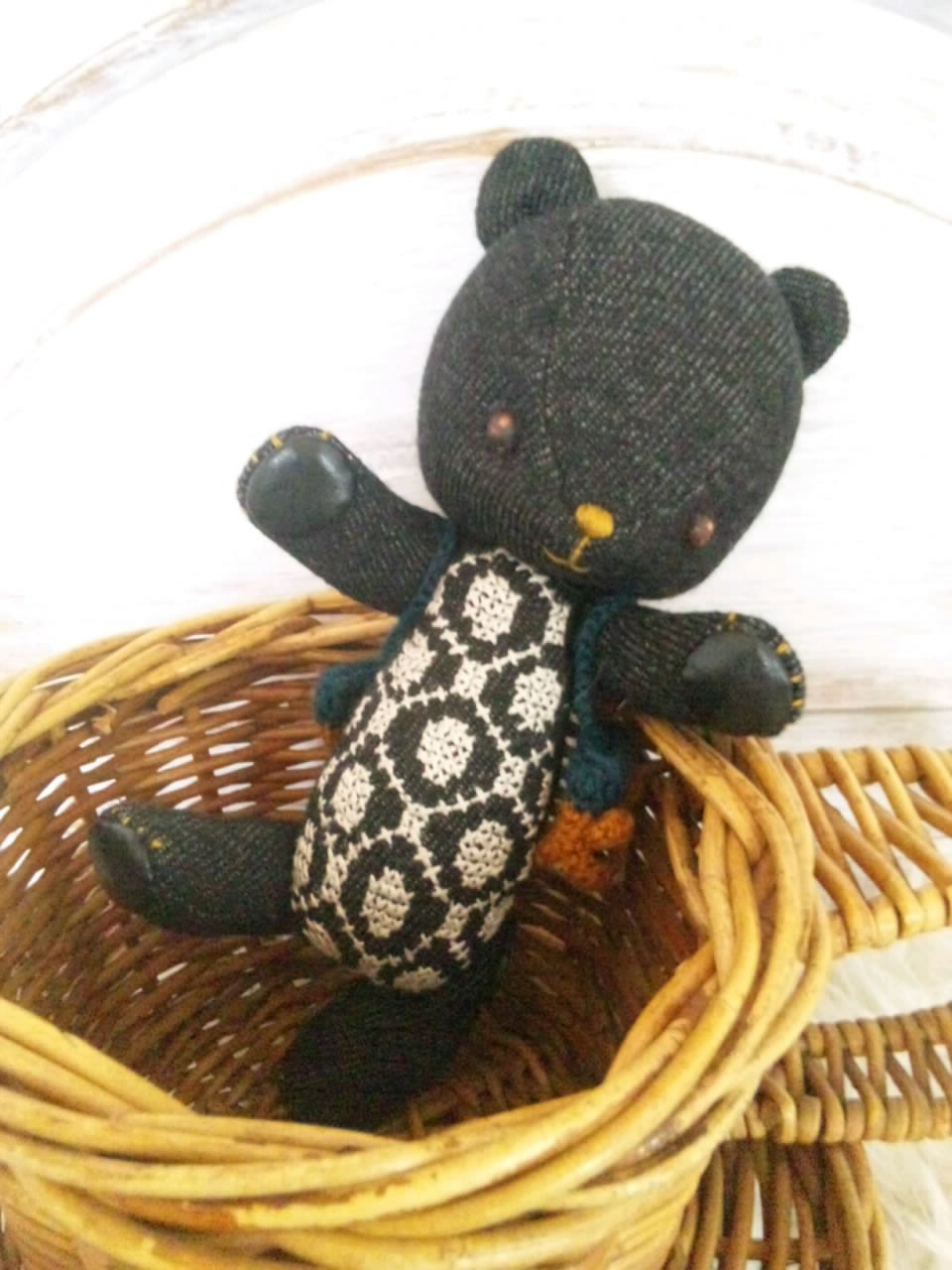 北欧レトロなくまのぬいぐるみ Patchwork Note 北欧レトロなくまのぬいぐるみ Patchwork Note