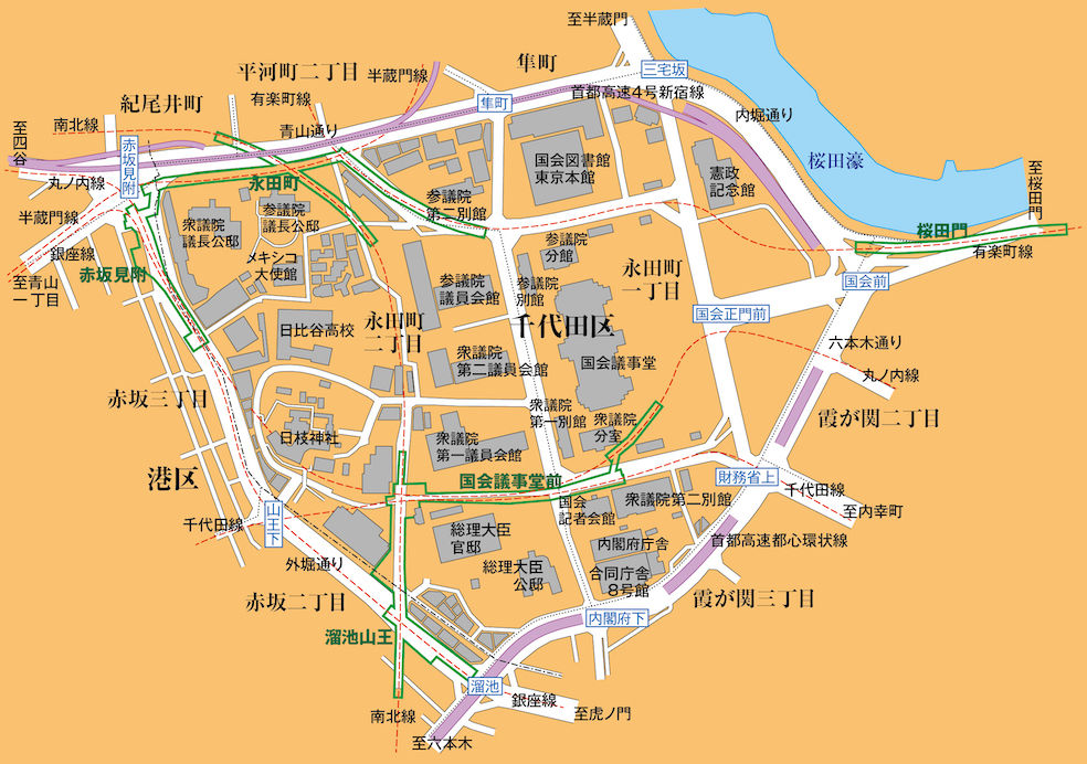 国会議事堂とまわりの建物が ４８０２ 埼玉考現学
