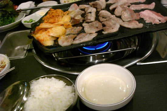サムギョプサルとライス
