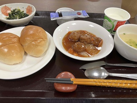 朝　肉団子の野菜餡