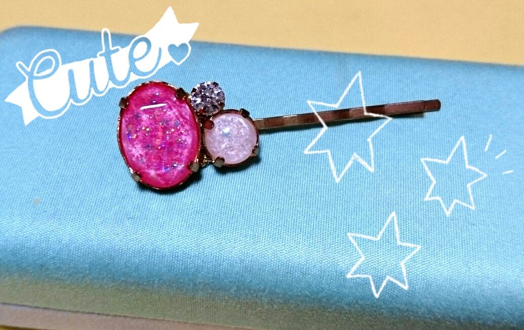 ハンドメイド ビジューヘアピン 簡単 休日ハンドメイドブログ