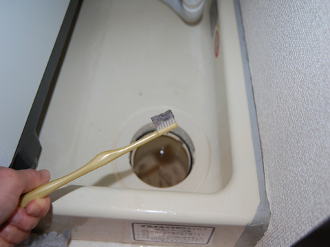 洗濯排水口の掃除