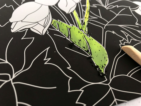 ダイソーの「スクラッチアート」