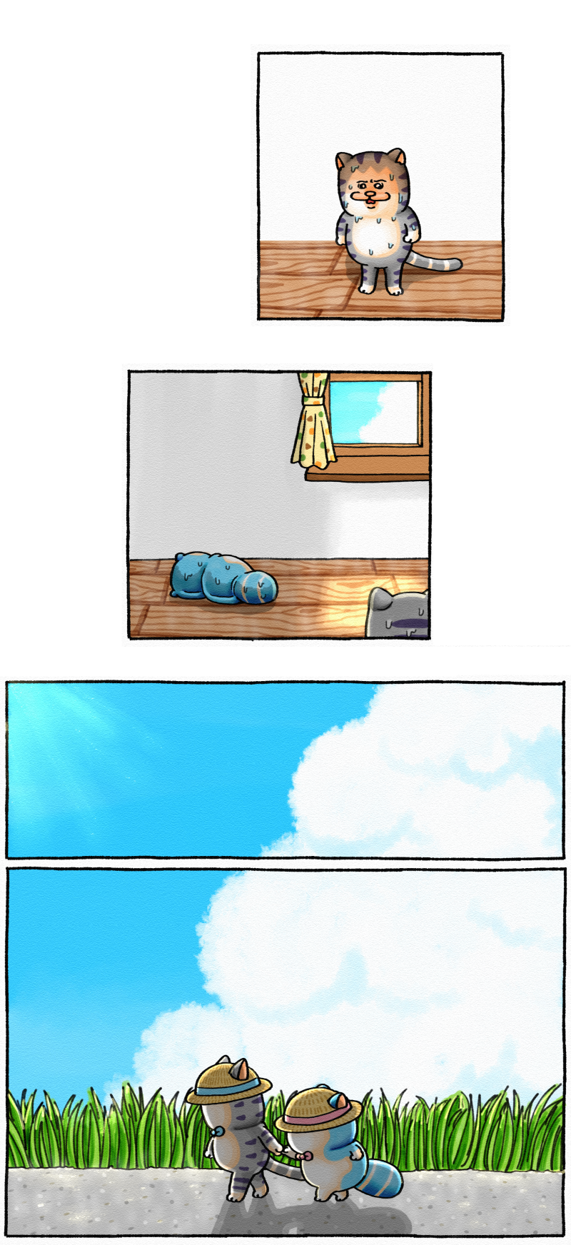 【メロとタビ】ちょっと涼みに