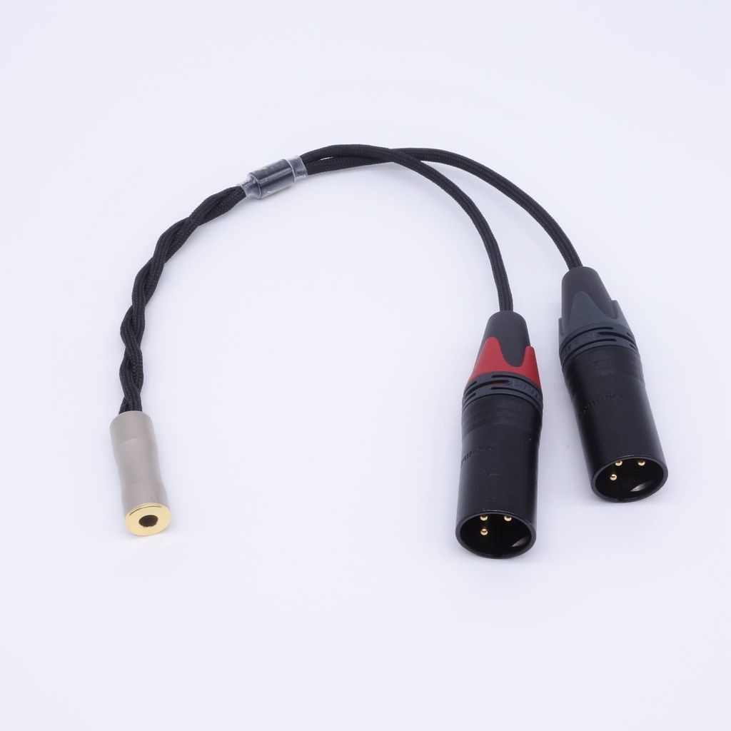 4 4mmメス Xlr3ピン 2本 バランス 変換ケーブル まめしばのヘッドホン ケーブル工房