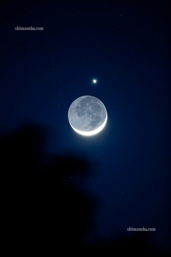 月と金星がきれい