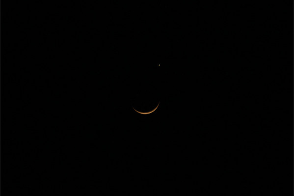 月と金星がきれい