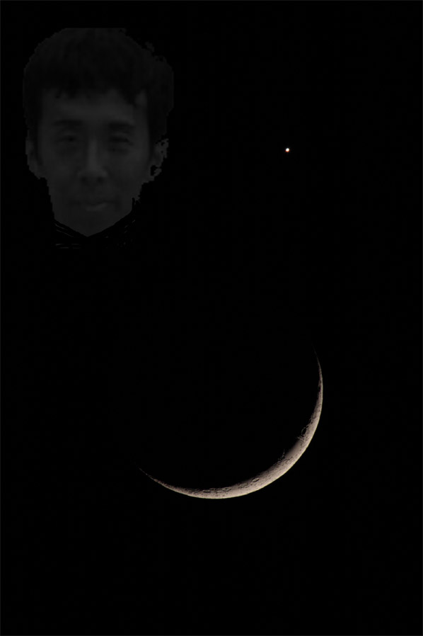 月と金星がきれい