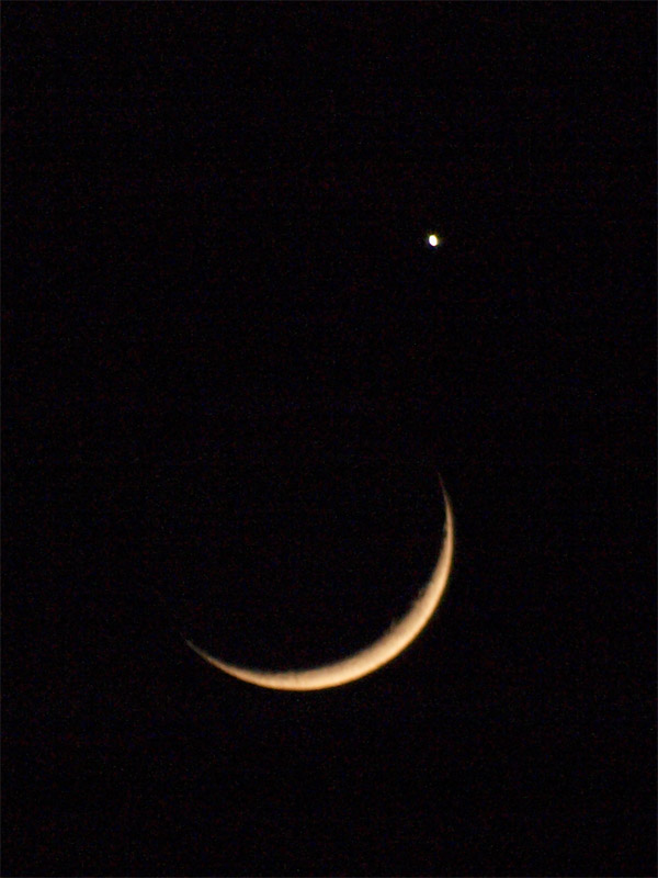 月と金星がきれい
