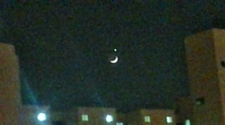 月と金星がきれい