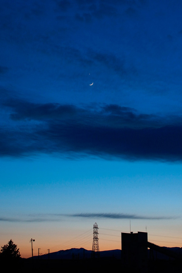 月と金星がきれい