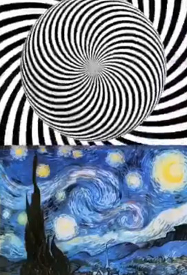 【錯覚】上の動画を20秒見てから下の絵を見てごらん