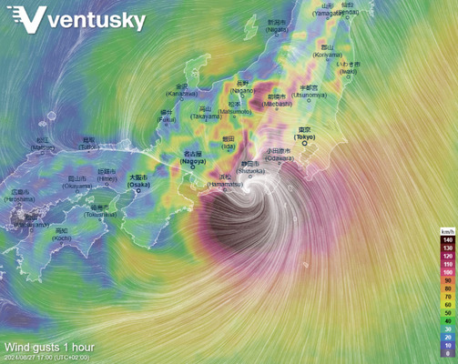 【東京ヤバイ？】台風10号（サンサン）27日火曜日の予想進路
