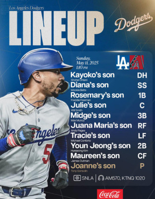 【母の日ラインナップ】大谷翔平は加代子の息子としてDバックス戦に出場