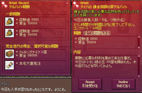 アイバの 錬金術師の家アルバイト 画像
