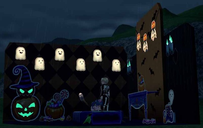 夜のスタジオセットジャック・オー・ランタン