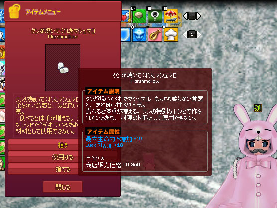 クンが焼いてくれたマシュマロ