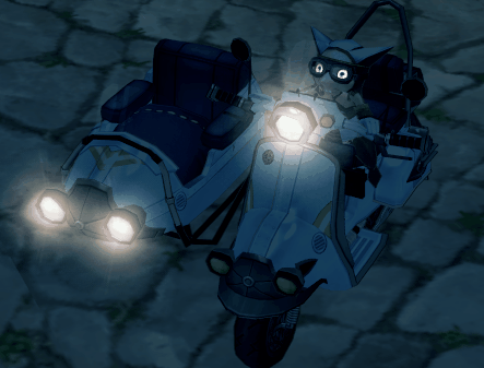 夜間のダルのスクーター