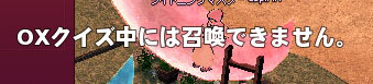 ○×クイズ中には召喚できません。