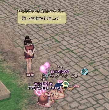 思いっきり枕を投げましょう！