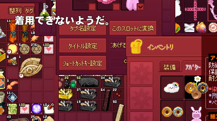 二重に装備できない