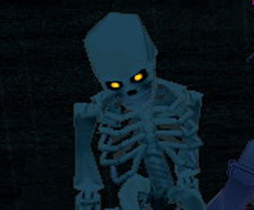 目の光るスケルトン