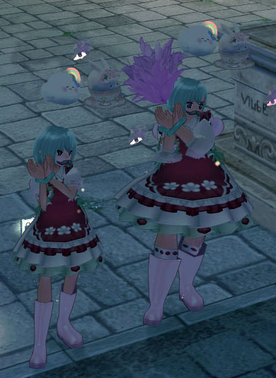 スペシャルラズベリーパフスリーブドレス