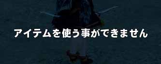 アイテムを使う事ができません